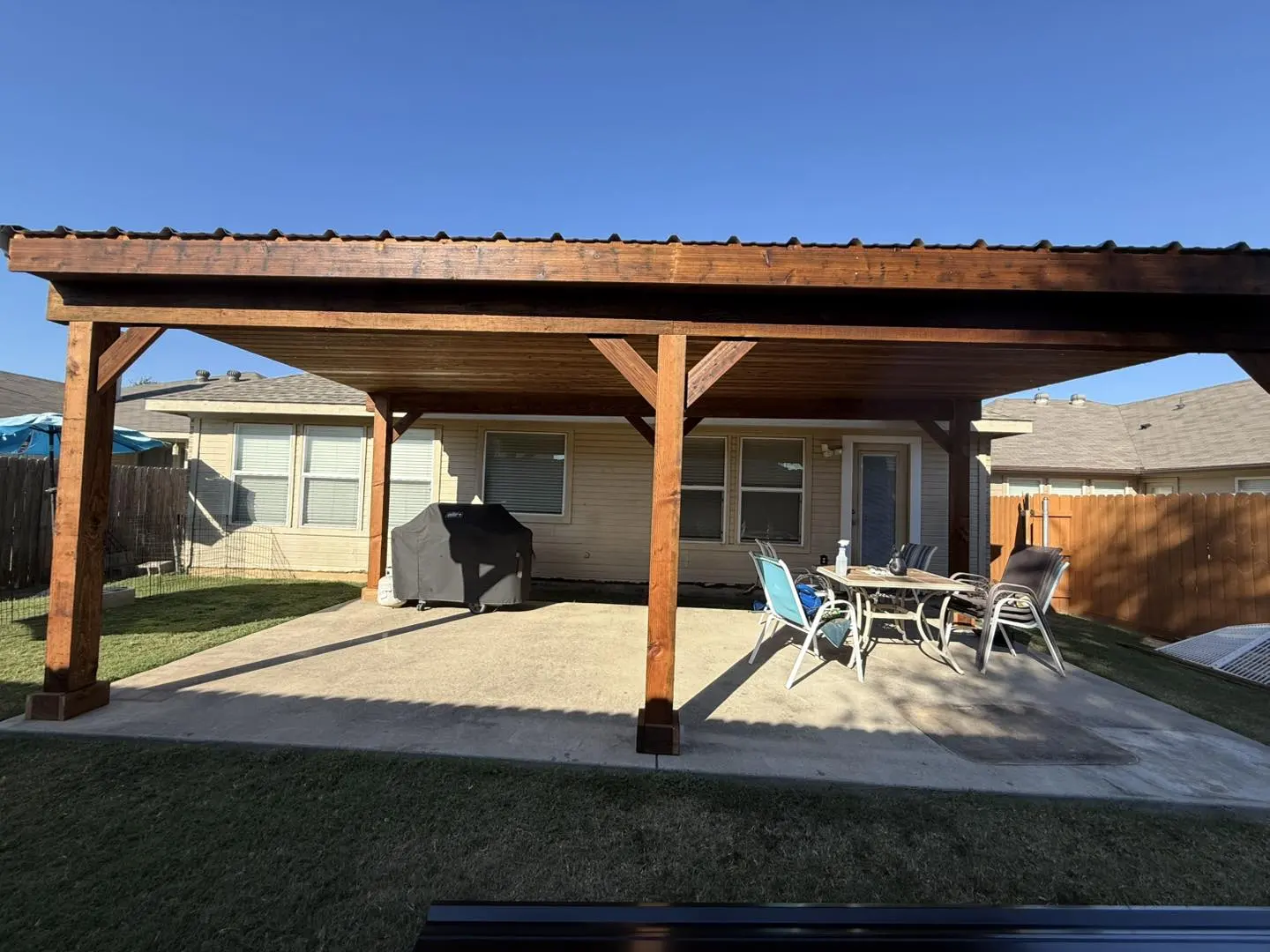 patio covered by pergola