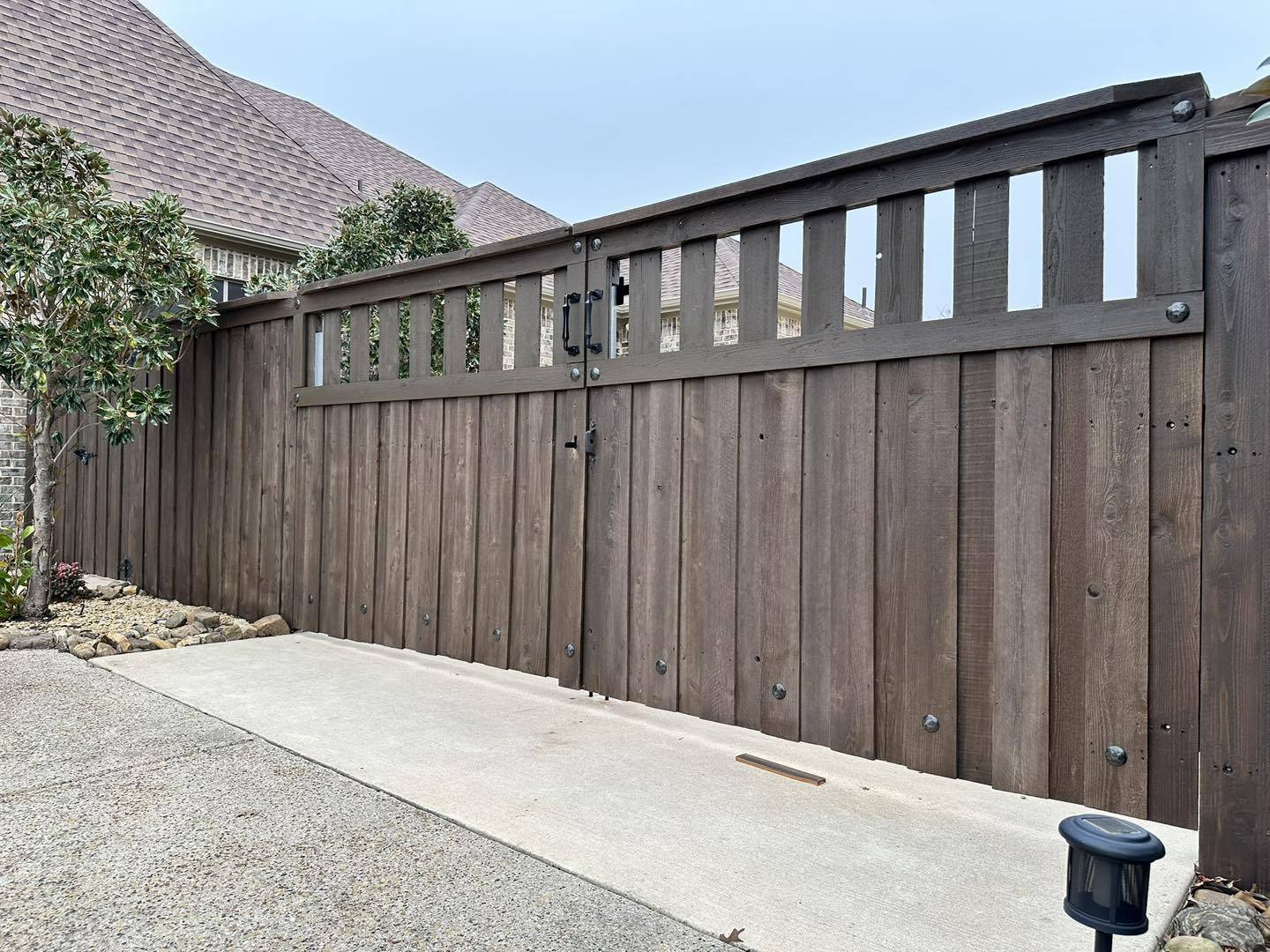 custom wood fence gate design